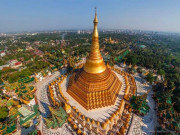 Du lịch - Loá mắt với toà tháp dát 7 tấn vàng của Myanmar