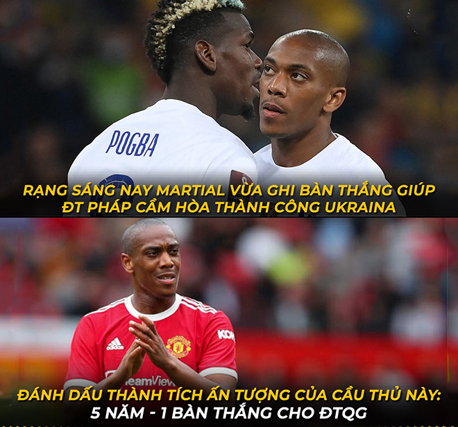 Sau 5 năm, Martial đã ghi bàn cho đội tuyển Pháp.