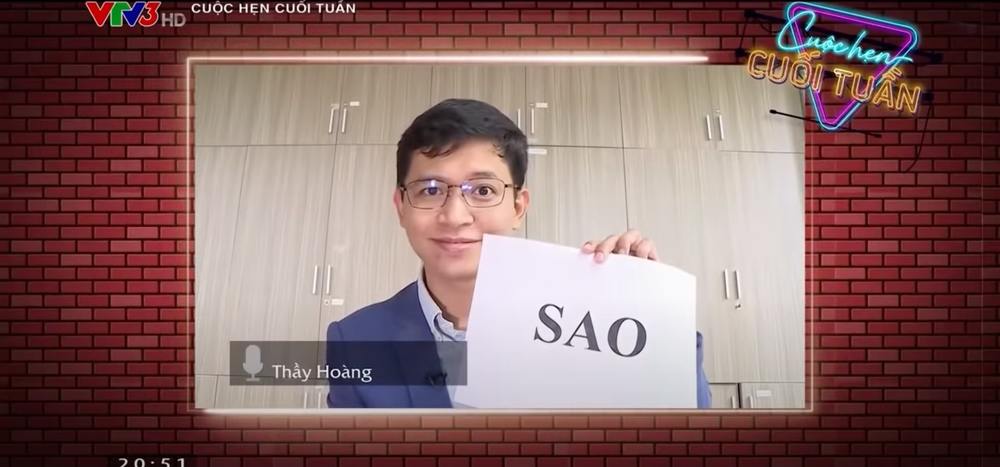 "Thầy" Hoàng yêu cầu học sinh ghép chữ với từ "sao"