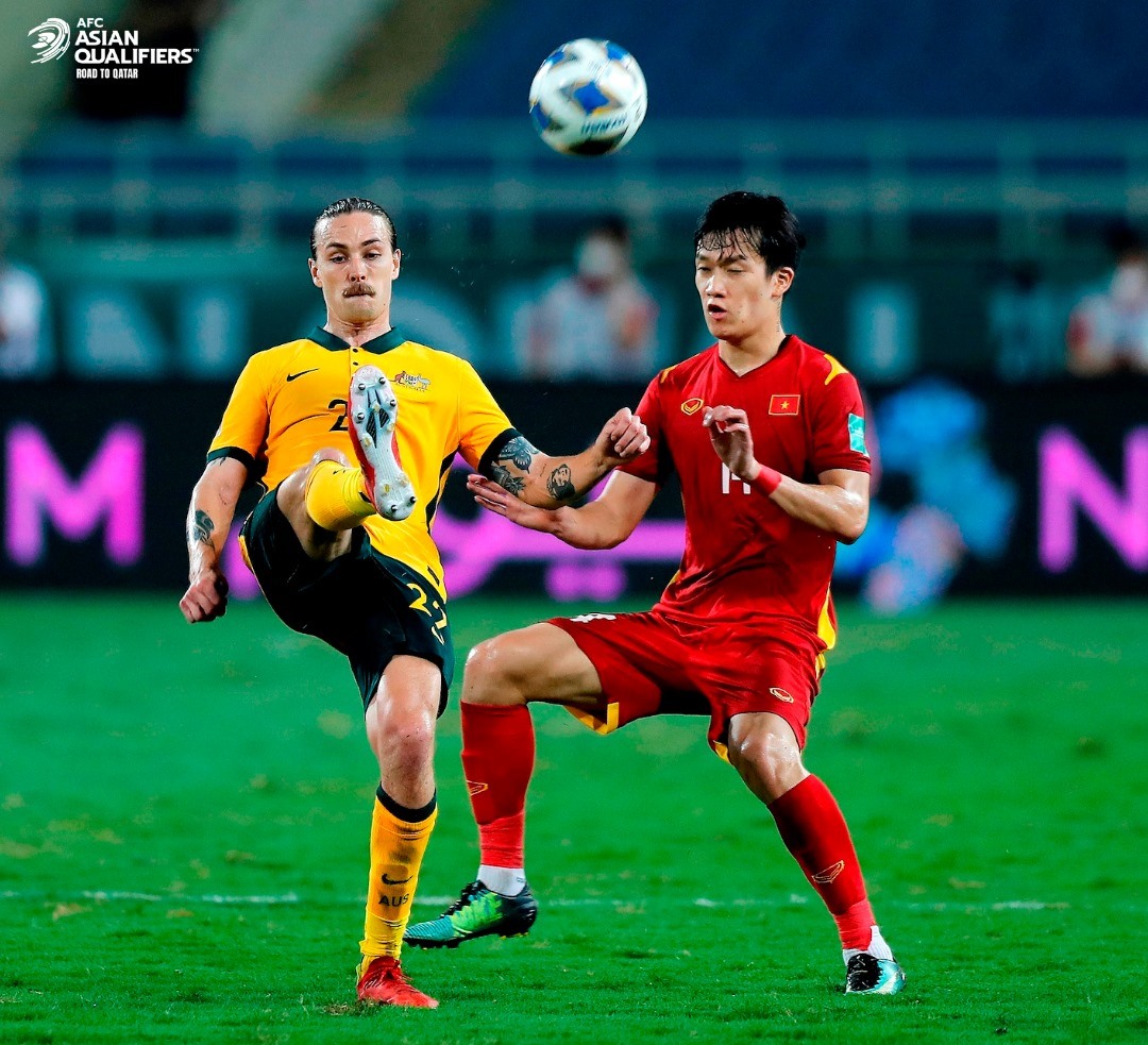 Hình ảnh được trang Facebook chính thức của AFC Asian Cup đăng tải trong bài viết về kết quả trận đấu đội tuyển Việt Nam và đội tuyển Australia. Ảnh: AFC Asian Cup