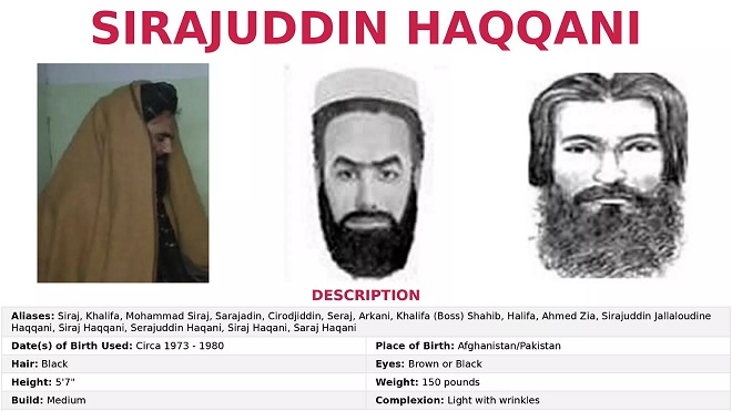 Sirajuddin Haqqani rất hiếm khi xuất hiện công khai, nằm trong danh sách truy nã của FBI.