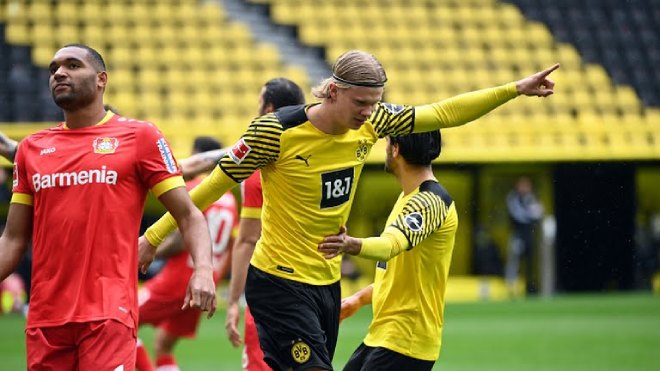 Haaland là điểm tựa lớn nhất trên hàng công của Dortmund khi họ làm khách của Bayer Leverkusen