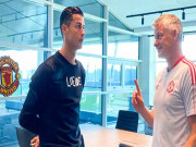 Bóng đá - Ronaldo mặc như siêu mẫu đến sân tập MU, fan phì cười vì lí do &quot;độc&quot;