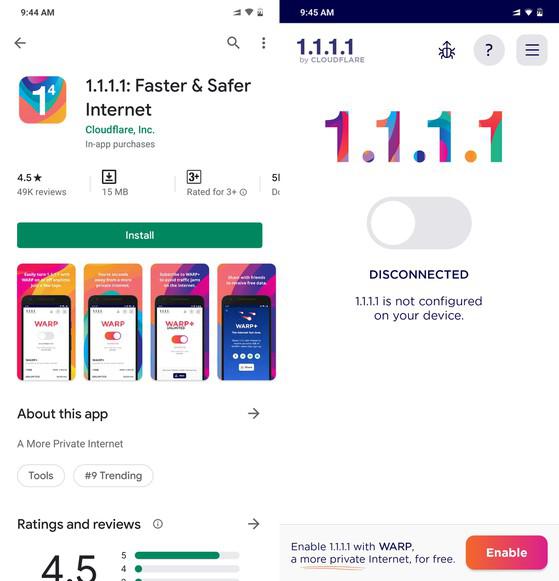 Cài đặt Cloudflare DNS cho điện thoại. Ảnh: MINH HOÀNG