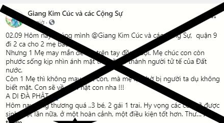 Thông tin trên nhóm "Giang Kim Cúc và các Cộng sự"