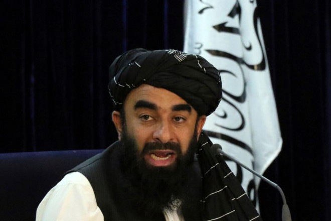 Phát ngôn viên Zabihullah Mujahid của Taliban. Ảnh: AP