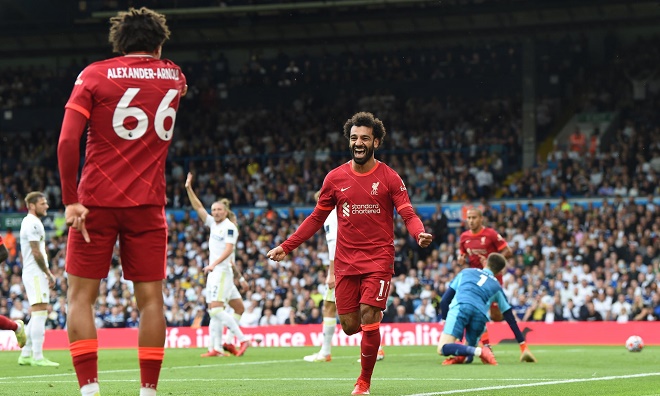 Salah mở tỷ số cho Liverpool trong hiệp 1