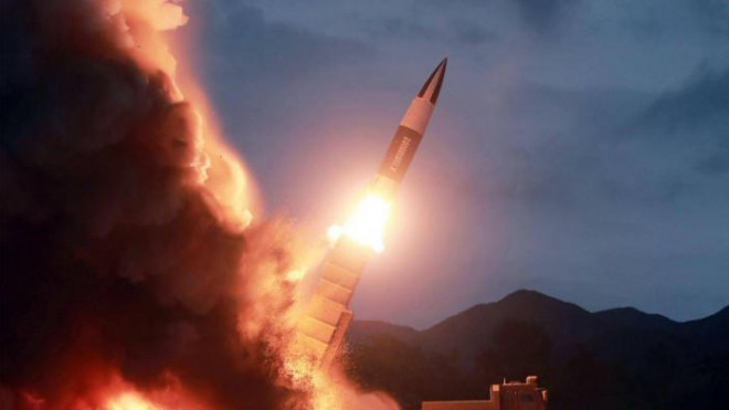Một cuộc thử nghiệm tên lửa của Triều Tiên - ảnh tư liệu minh họa New York Times.