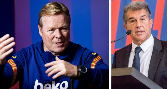 HLV Ronald Koeman tố cáo Chủ tịch Barca Joan Laporta hay bép xép với báo giới