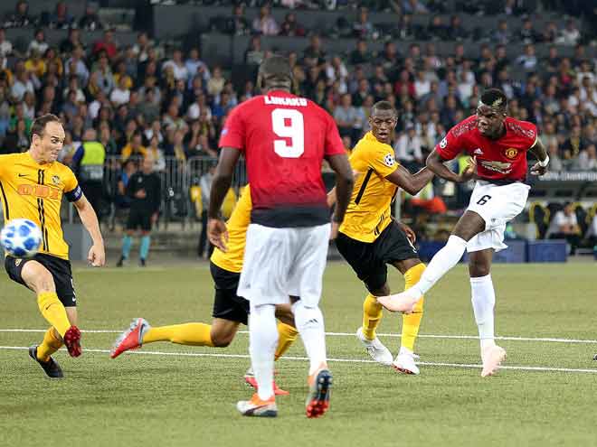 Pogba từng lập cú đúp ấn tượng trên sân Wankdorf giúp MU vùi dập Young Boys 3 năm trước ở Champions League