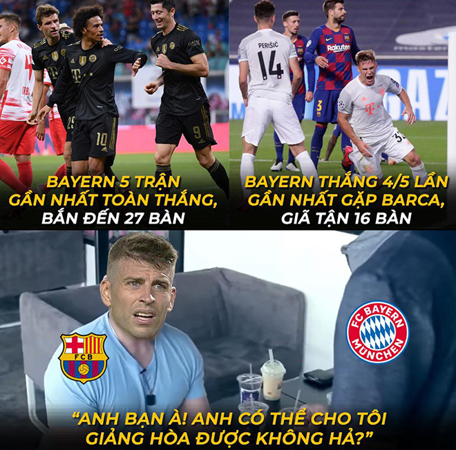 Barca run rẩy trước Bayern Munich ở cúp C1.
