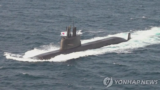 Tàu ngầm Dosan Ahn Chang-ho nặng 3.000 tấn được trang bị tên lửa đạn đạo. Ảnh: Yonhap News