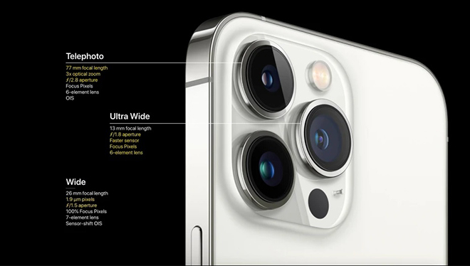 3 camera sau trên cặp iPhone 13 Pro.