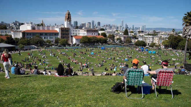 Thành phố San Francisco thực hiện giãn cách xã hội vào tháng 5/2020.