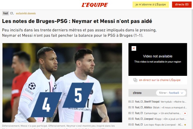 Le Parisien chấm điểm "trên trung bình" cho PSG và bộ ba Messi - Neymar - Mbappe