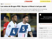 Bóng đá - PSG bị cầm hòa ở Cúp C1, báo Pháp hết lời chê bai Messi - Neymar - Mbappe