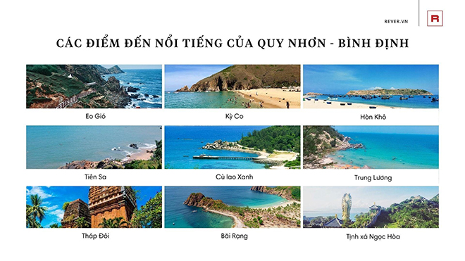 9 Điểm thu hút khách du lịch nổi tiếng tại Quy Nhơn. &nbsp;Nguồn hình: Rever