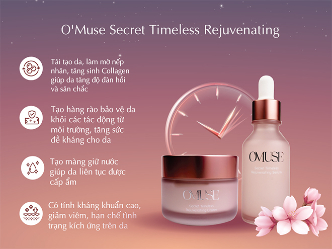 Nếu đang tìm kiếm một “người bạn đồng hành” trong hành trình lão hoá, hãy cùng khám phá combo Secret Timeless Rejuvenating bao gồm serum, kem dưỡng của O’Muse để xem đây có phải là sự lựa chọn tối ưu cho làn da.
