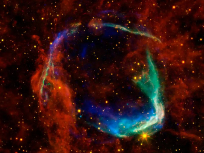 HÌnh ảnh ngoạn mục chụp bằng tia X về tinh vân Pa 30, tàn tích của siêu tân tinh cổ đại Ngôi Sao Khách - Ảnh: NASA