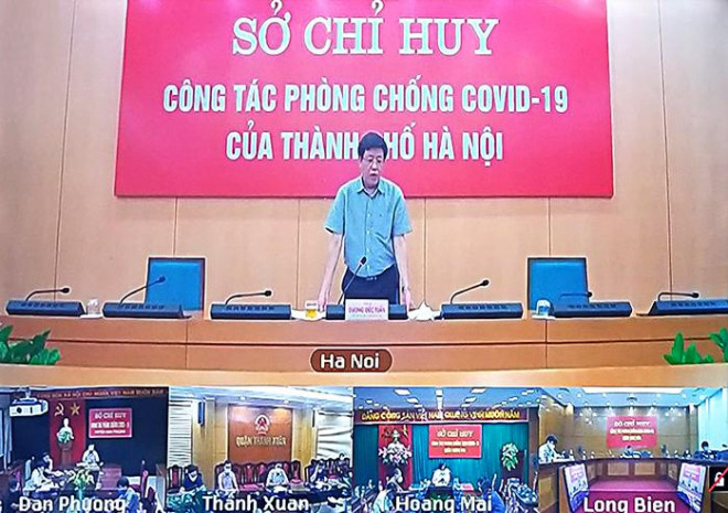 Ông Dương Đức Tuấn, Phó Chủ tịch UBND TP Hà Nội phát biểu tại cuộc họp