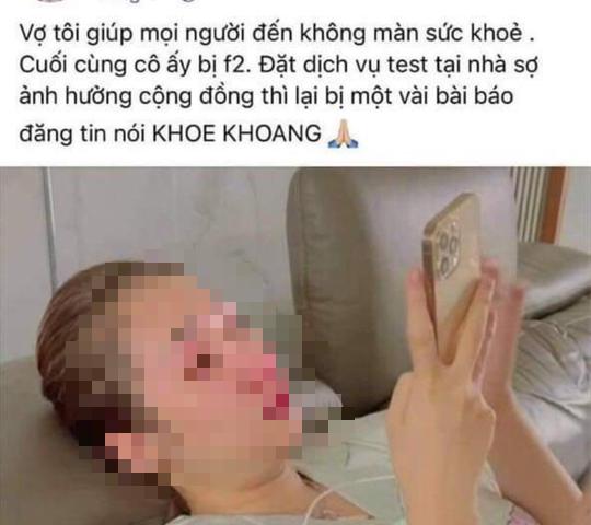 Ngày 1-9, trang Facebook được cho là của nữ doanh nhân còn đăng thông tin bà bị F2