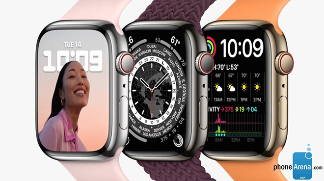 Apple Watch Series 7 có 2 tùy chọn màn hình lớn hơn.