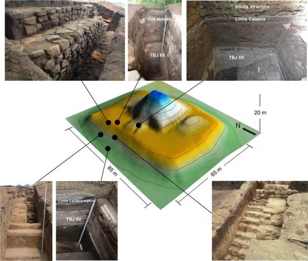 Hình ảnh thực về các cấu trúc còn nguyên vẹn bên trong và bản đồ 3D của cả công trình - Ảnh: Đại học Colorado