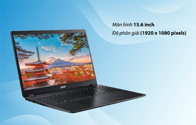 Laptop Acer Aspire 3 A315-34-P8VA chỉ hơn 8 triệu nhưng vẫn bảo đảm học online cả ngày mà không bị giật lag