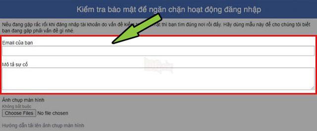 Điền thông tin Email đăng ký tài khoản Facebook hoặc số điện thoại vào ô "Email của bạn".