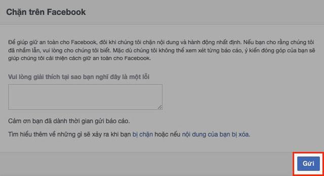 Sau khi hoàn thành các thao tác thì bấm vào "Gửi".