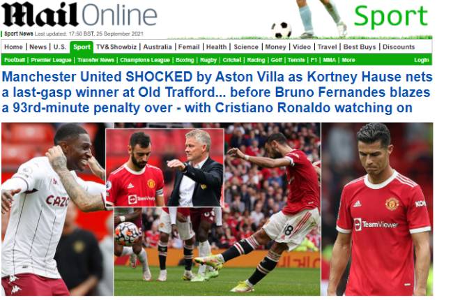 Daily Mail cho rằng Solskjaer đang để lại dấu ấn mờ nhạt, dù dẫn dắt Ronaldo và dàn "sao" khủng