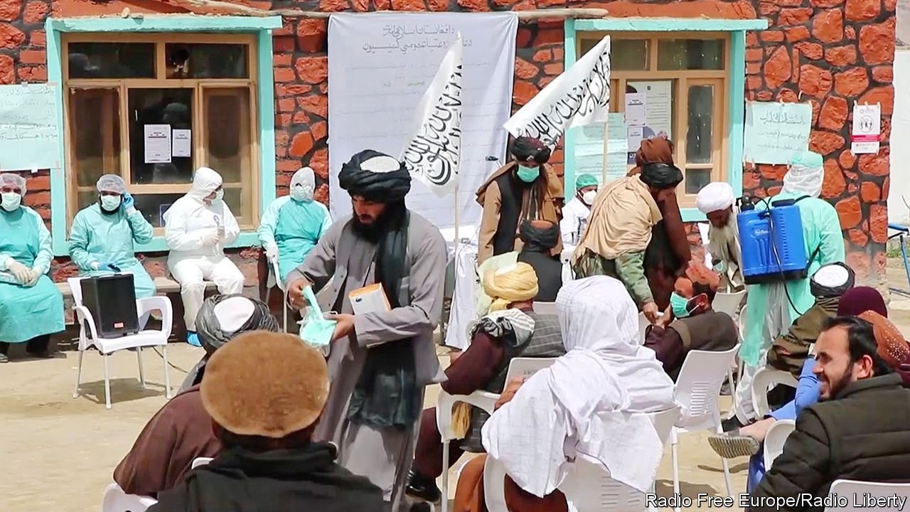 Taliban tổ chức các buổi hướng dẫn nâng cao nhận thức về dịch Covid-19. Ảnh: RFE