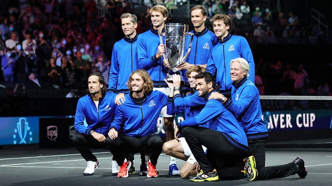 Kịch tính tennis Laver Cup ngày 3: Zverev - Rublev giúp đội châu Âu vô địch sớm - 1