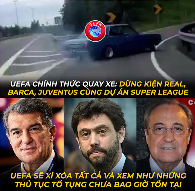 UEFA chính thúc quay xe với Super League.