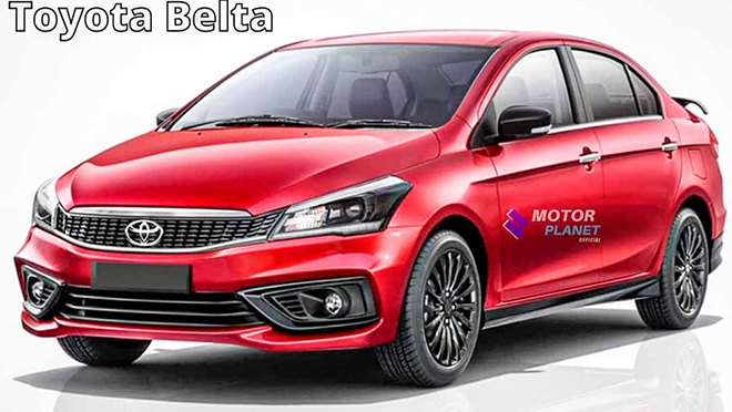 Bản dựng đồ họa thiết kế&nbsp;Toyota Belta dựa trên&nbsp;Maruti Suzuki Ciaz