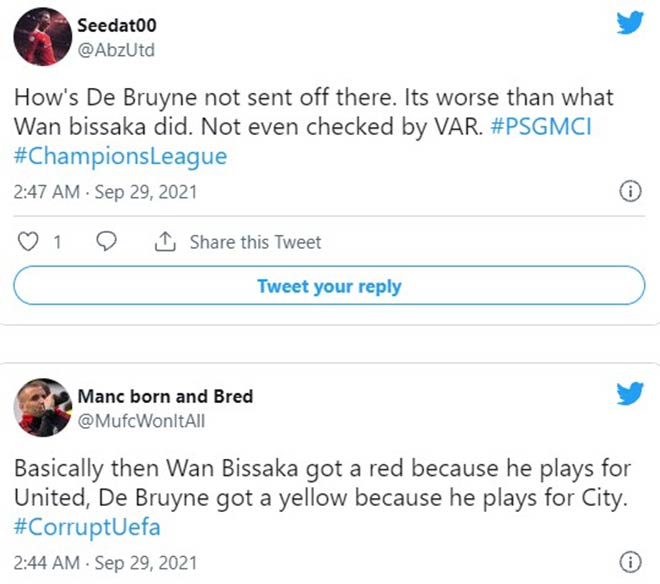 De Bruyne đạp cầu thủ PSG không bị thẻ đỏ, fan MU tức kêu bất bình đẳng - 3