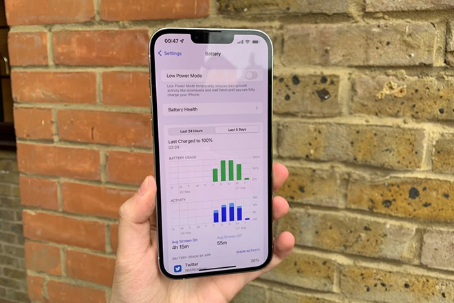 iPhone 13 Pro Max cung cấp thời lượng pin ấn tượng.