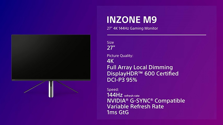 Sony Inzone M9.