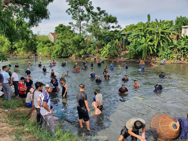 Khác với những ngày hội nơm cá ở một số địa phương khác, đây là ao cá nuôi. Bởi thế người tham gia bắt cá buộc phải mua vé mới được xuống ao. Chỉ với 200.000 đồng, “nơm thủ” có thể thoải mái bắt cá. Số tiền từ bán vé thu được sẽ được dùng để mua cá giống thả xuống ao trong thời gian tới.