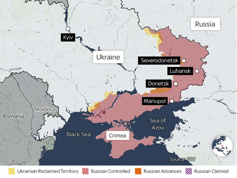 Tình hình chiến sự ở Ukraine.