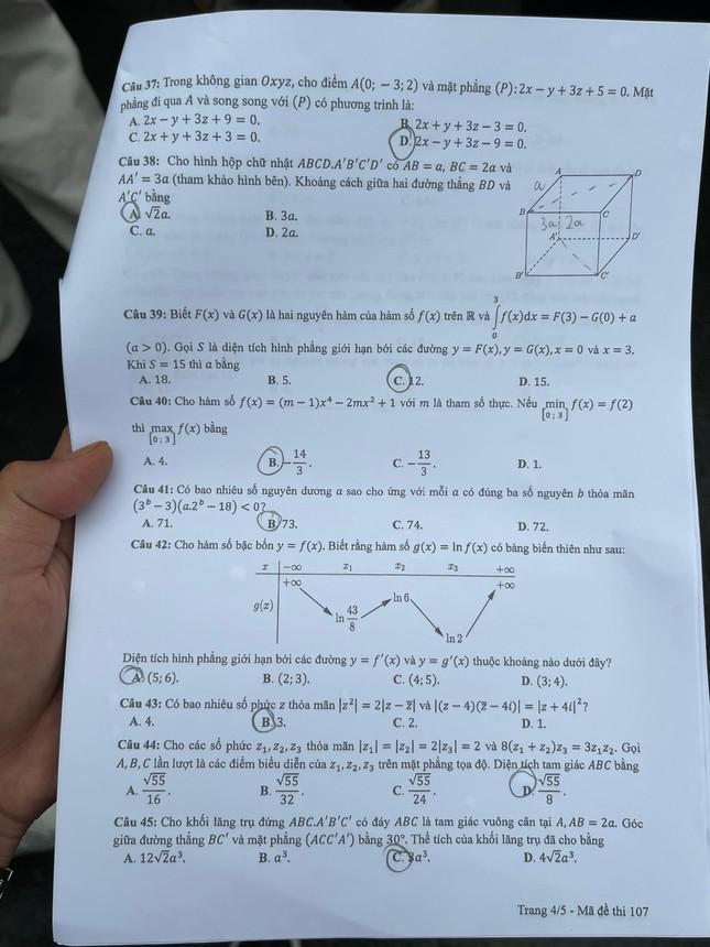 Mới Nhất: Gợi ý giải đề thi môn Toán THPT 2022 - 4