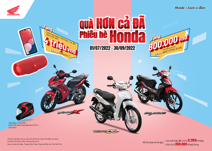 Bộ ba Honda Wave Alpha, Blade và Winner X hút giới trẻ, khuyến mại khủng dịp hè - 1