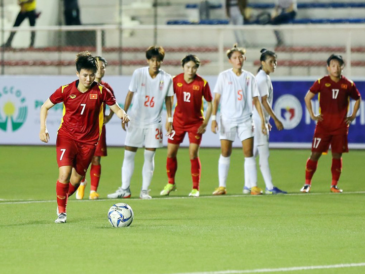 Kết quả bóng đá ĐT nữ Việt Nam - Myanmar: Mãn nhãn 4 bàn, ngôi đầu về tay (AFF Cup)