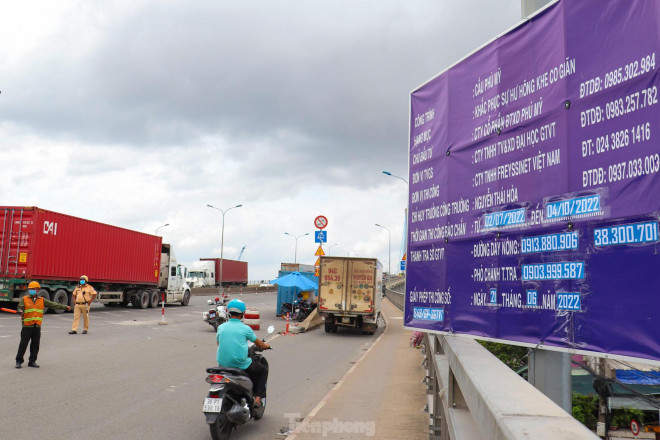 Theo Sở Giao thông vận tải TPHCM nhằm đảm bảo an toàn cho các phương tiện lưu thông qua cầu Phú Mỹ, trước đó đơn vị đầu tư đã đề xuất cấp giấy phép thi công khắc phục hư hỏng các khe co giãn tại trụ Pier 7 và trụ neo (phía quận 7) của cầu Phú Mỹ trong 3 tháng.