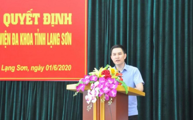 Ông Nguyễn Ngọc Tùng, Ủy viên Ban Thường vụ Đảng ủy, Phó Giám đốc Sở Y tế Lạng Sơn đã có đơn xin nghỉ việc. Ảnh CTV