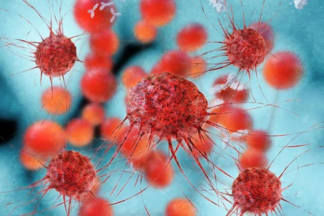 Ảnh đồ họa mô tả các tế bào ung thư gan - Ảnh: SCITECH DAILY