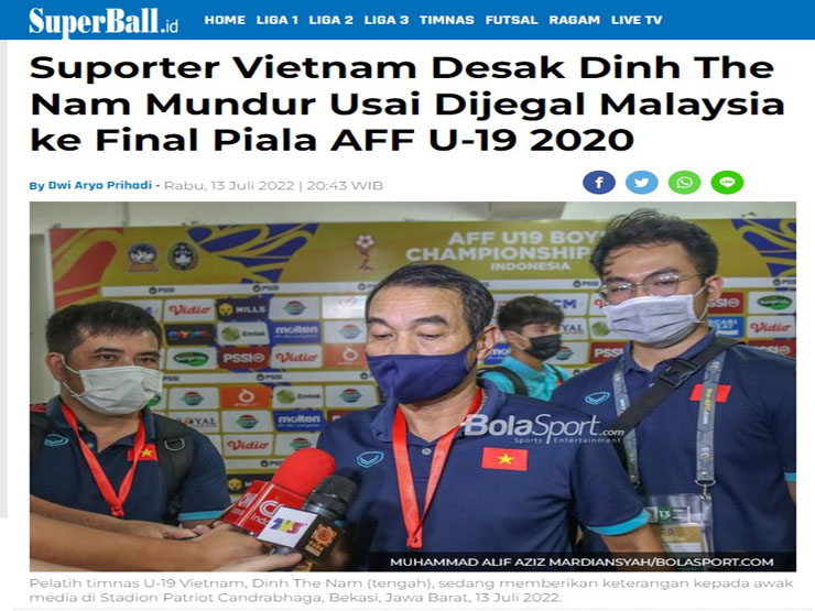 U19 Việt Nam - Thái Lan cùng thua: Báo Indonesia hả hê, mong HLV Đinh Thế Nam mất việc