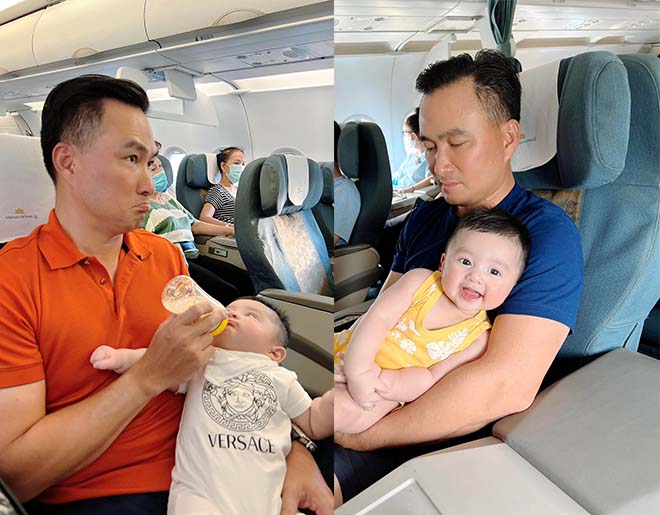 Hình ảnh Chi Bảo và con trai được vợ anh chia sẻ lên trang cá nhân hồi đầu tháng 7.
