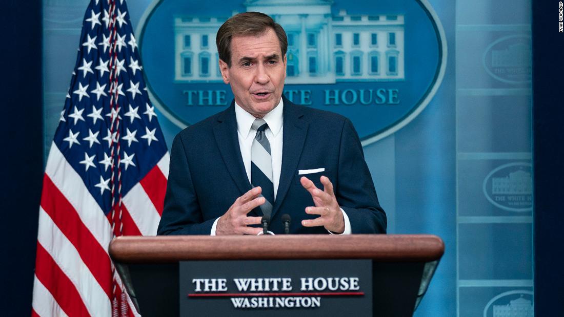 Phát ngôn viên Hội đồng An ninh Quốc gia Mỹ, John Kirby phát biểu tại Nhà Trắng.