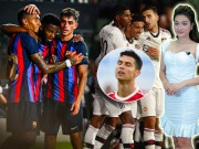 Bóng đá - &quot;Tam tấu&quot; MU khiến Ronaldo bị lãng quên, Barca thắng 6-0 thị uy Real (Clip 1 phút Bóng đá 24H)